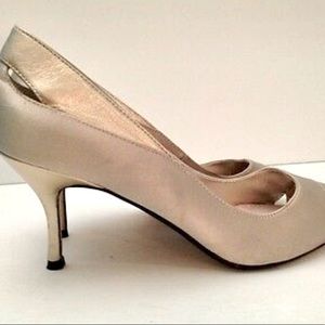 Glint satin kitten heels